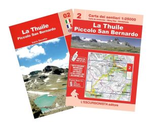 02 - La Thuile, Piccolo San Bernardo carta dei sentieri 1:25.000 IMPERMEABILE