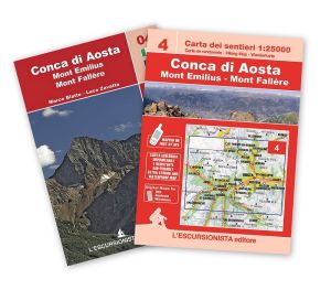 04 - Conca di Aosta, Mont Emilius, Mont Fallère carta dei sentieri 1:25.000 IMPERMEABILE