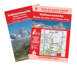 07 - Valtournenche, Monte Cervino, Val d'Ayas ovest carta dei sentieri 1:25.000 IMPERMEABILE