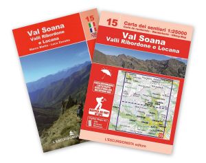 15 - Val Soana, valli Ribordone e Locana carta dei sentieri 1:25.000 IMPERMEABILE con guida