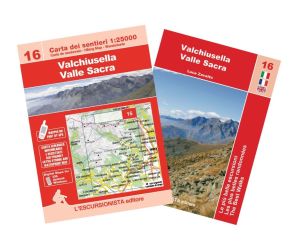 16 - Valchiusella, Valle Sacra carta dei sentieri 1:25.000 IMPERMEABILE con guida
