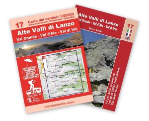 17 - Alte Valli di Lanzo, Val Grande, Val d'Ala, Val di Viù carta dei sentieri 1:25.000 IMPERMEABILE con guida