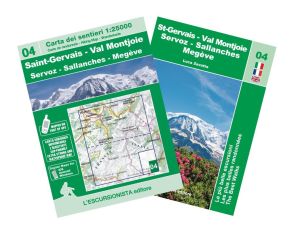 04 - Saint-Gervais - Val Montjoie - Servoz - Sallanches - Megève 1:25.000 IMPERMEABILE con guida