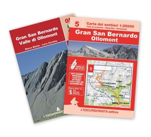 05 - Gran San Bernardo, Ollomont carta dei sentieri 1:25.000 IMPERMEABILE