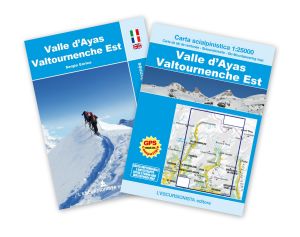 Valle d'Ayas - Valtournenche Est guida e carta scialpinistica 1:25.000