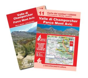 11 - Valle di Champorcher, Parco Mont Avic carta dei sentieri 1:25.000 ANTISTRAPPO 2022