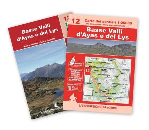12 - Basse Valli d'Ayas e del Lys carta dei sentieri 1:25.000 IMPERMEABILE