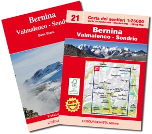 21 - Bernina, Valmalenco, Sondrio carta dei sentieri e scialpinistica 1:25.000