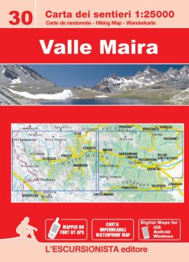 30 - Valle Maira carta dei sentieri 1:25.000 IMPERMEABILE