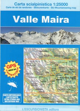  Valle Maira carta scialpinistica 1:25.000