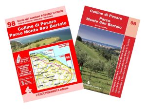 98 - Colline di Pesaro, Parco Monte San Bartolo carta e guida dei sentieri 1:25.000/1:15.000